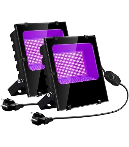 Eleganted Projecteur LED UV 100W - Lumière Noire 395-400nm - IP66 - Pour Soirées/DJ/Peinture Fluorescente