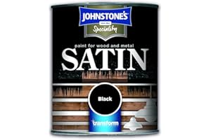 Johnstone's SATIN PAINT FOR WOOD and METAL BLACK 0.25L
