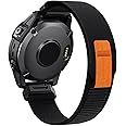 Rem för Garmin Feinx 6x/5x/7x Pro/6x Pro/5x Plus, 26 mm ersättningsarmband i nylon för Garmin Fenix 3/3 HR, Instinct 2X, Desc