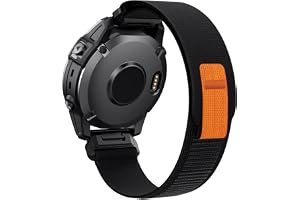 Armband för Garmin Feinx 6/5/7/6 Pro/7 Pro/5 Plus, 22 mm nylonrem för Garmin Forerunner 935/945/955/965/Instinct/Instinct 2/A