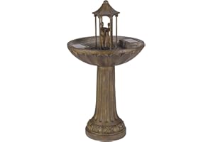 SMART SOLAR Smart Garden Solar Dancing Couple Garden Water Feature Fountain Bath 1170441