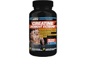 Italian Elite® Creatine Extreme, Creatina con Glutammina, Arginina, Citrullina, Vit C Magnesio, Potassio, Ciclodestrine. Pre Post Workout 120cp Monoidrata Micronizzata a Rapido Assorbimento Muscolare