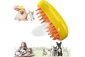Gxlaihly Cepillo de vapor para gatos,Cepillo de vapor para gatos 3 en 1,Vepillo de Vapor Autolimpiable para Gatos Perros,cepillo de aseo para gatos,Para Gatos Perros Masaje Cepillos Autolimpiantes (A)