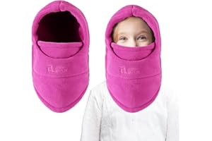 AYPOW Pasamontañas Térmico de Invierno Niños, Multifuncional Prueba de Viento Ajustable Máscara De Esquí Ciclismo, Sombreros Gorro Forro Polar Cálido, Calentador de Cuello, Mascarilla para Niños Niñas