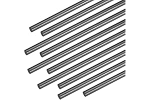 sourcing map 3mm Carbono Fibra Varilla para RC Avión Mate Polo EE. UU., 200mm 7.8 Pulgadas, 10 Piezas