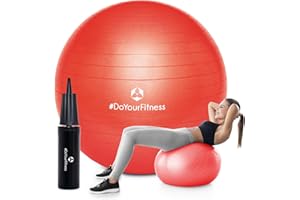 #DoYourFitness® x World Fitness WFX Ballon de Gymnastique »Orion« avec Pompe/Ballon de Fitness Robuste et écologique/idéal pour la Gymnastique, Le Yoga & Le Fitness/Taille : 55 cm/différents Couleurs