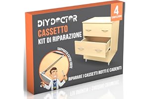 DIY Doctor Kit Riparazione Cassetti (4 Pezzi) – Rinforzi e Supporto per Cassetti Rotti di Cucina e Camera da Letto