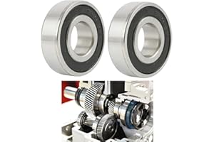 EDDRFY 6203 Deep Groove Ball Bearing 17x40x12mm, Chrome Steel Double Rubber Sealed, ABEC 3 Precision Lubricated Bearing, Durable Low-Friction Bearing for Motors Gearboxes Fans Mixers RC Cars