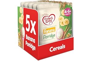 Cow & Gate Banana Porridge Baby Food Cereal, 4-6+ Months, 125g (Pack of 5)