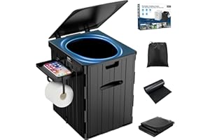 WADEO WC da Campeggio, [XXXL] [Regge Anche un Elefante] Portatile e Pieghevole, Sedia Confortevole e Supporto Robusto, Gabinetto da Viaggio per Persone Pesanti, Grandi, Anziani