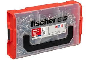 Fischer FixTainer 700x Viti per Legno Torx PowerFast FPF II CTF/CTP, Include 2 Inserti per Avvitatore, Filetto Totale/Parziale, Autofilettanti, Testa Svasata, 562928