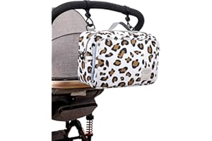 ISAKEN Bolso Carro Bebe Universal, Bolsa Organizadora de Cochecitos para Mama, Organizador para Coches de Paseo, Bolsa de Almacenamiento Impermeable Apto para Todos Los Cochecitos