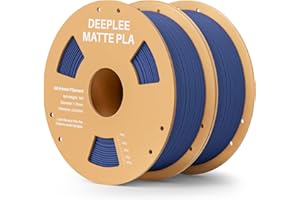 DEEPLEE Filamento Matte PLA 1,75 mm, Opaco PLA Filamenti per Stampante 3D con Precisione Dimensionale +/- 0,02 mm, per la Maggior parte delle Stampanti 3D FDM, 2KG(1kg/bobina) Blu Navy