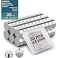 30 Pack Magnets, Fridge Magnets, Small Magnets, Whiteboard Magnets, Flat Magnets, Tiny Magnets, Mini Magnets for Whiteboards, Magnets for Crafts, Photos, Postcard, Tools, DIY - 6 mm x 3 mm
