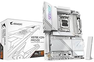 GIGABYTE X870E AORUS PRO ICE AM5 LGA 1718, ATX, DDR5, 4X M.2, PCIe 5.0, USB4, Wi-Fi 7, 2.5GbE LAN, EZ-Latch, Q-Flash