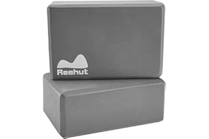 REEHUT Yoga Blocks,High Density EVA Foam Blocks to Support and Deepen Poses, Improve Strength and Aid Balance and Flexibility - Lightweight, Odor Resistant