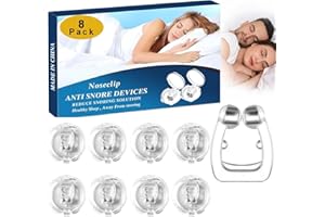 7STARLAKE 8PCS Anti Snore Nose Clips, Magnetic Nose Clips Anti Snoring Devices, Snore Stopper Clips for Snoring, Professional Sleep Aid Anti Snoring Device, Nasal Dilators Snoring Aids for Women and Men