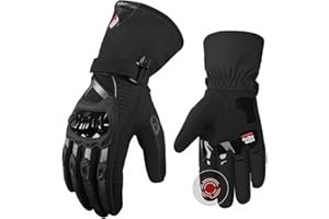 KEMIMOTO Motorcycle Gloves Winter for Men Women, Waterproof Thermal Motorbike Gloves with Touchscreen for Motocross, Riding, Hiking, Outdoor Sports