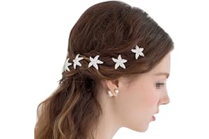 ZUMUII Butterme 5 Pcs de mariée strass cristal postiche Étoile de mer En forme de U épingle à cheveux pince à Cheveux pour Plage mariage à thème, Femmes Accessoires cheveux - 5pcs