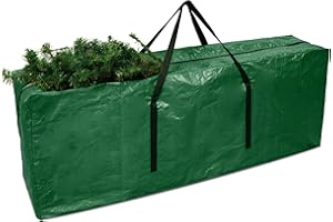 Funshot Red Christmas Tree Bag - Extra Large for up to 9Ft Tree, Durable Handles, Protective Zippered Waterproof Xmas Bag