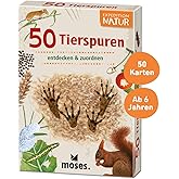 moses. Expedition Natur - 50 Tierspuren, Entdeckerkarten zur Bestimmung von Tierspuren, Outdoor-Spielzeug für Kinder ab 6 Jah