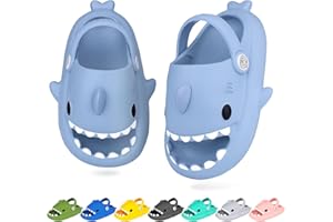 WUYISTAR Pantofole da squalo per bambini Ragazzi Ragazze Pantofole Squalo Antiscivolo Sandali da doccia per la spiaggia Scarpe da doccia per piscina con infradito Rosa Blu Verde Menta Grigio Giallo Verde