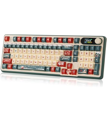 RK ROYAL KLUDGE Mechanical keyboard F99, RGB, 2.4GHz/BT/cable, beige