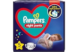 PAMPERS Prima Lot de 22 culottes de nuit pour bébé 5 tailles