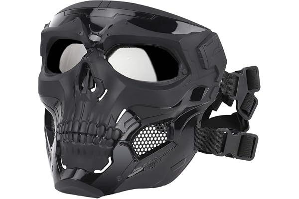 Masque tactique de protection intégral respirant pour paintball, jeux de guerre d'Halloween, cosplay, fête costumée