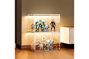 ZXTRYBHD Acrylic Display Case, Figure Display Case, Curio Cabinet flip-top Door Design Large-Capacity Storage Easy to Install (Size : 2-tier storage)