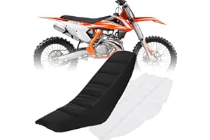 JFG RACING Motorrad Sitzbezug,Universal Motorrad Rutschfester Sitzbezug für SXF EXC EXC XC SX CR CRF WR WRF RMZ YZF KLX Dirt Pit Bike Motorcross Enduro Off-Road Motorrad-Schwarz