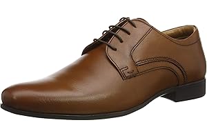 Thomas Crick Mens 'Ormond' Derby Shoes, Formal Stylish and Comforable with Elegant Lace-up Detail, Long-Lasting with Exquisite Quality Leather (Black/Tan)