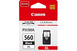 Canon PG-560 3712C001 Bläckpatron, Svart, XL | 14,3 ml äkta produktivt svart bläck för flerfärgsskrivare – för PIXMA TS5350i, TS7450i, TS5351i, TS5350a, TS5351a och mer!