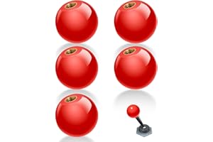 ITSOGOO 5 Stücke M10*40mm Kugelknopf, Rot Kugelknöpfe,Kugelgriff mit Eingebauter Kupfergewinde, Runde Kugel Bakelit Hebelknopf für Werkzeugmaschinenersatz