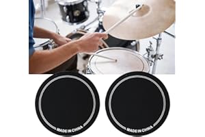 LUQEEG Toppa per Testata per Batteria da 2 Pezzi, Toppa per Pedale Singolo per Grancassa Resistente All'usura in PET, Protezione per Toppa per Testata per Controllo Armonico (Pedale