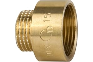 HYDROBIL Conector de tubo redondo de latón BSP macho de 3/8 pulgada hembra de 1/2 pulgadas, reductor, adaptador