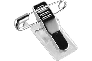 SCHMALZ WERBESERVICE 25 Stück Nadel/Clip Kombination Kombiclip selbstklebend selbstklebende Clipse mit Nadel und Klemme, für Namensschilder, Visitenkarten, Ausweise...