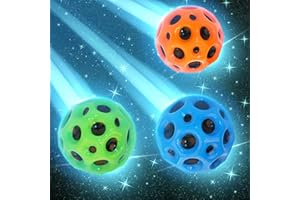 HapagToy 3 Stück Astro Jump Ball Moon Ball, Jumpballl Hohe Sprünge Gummiball Space Ball Moonball EIN Knallendes Geräusch Machen Mini Bouncing Ball für Kinder, Bouncy Balls for Kids Party Gift - 70mm