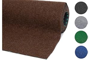 misento Kunstrasen Outdoor mit Noppen - wetterfest und pflegeleicht - geeignet als Balkon Teppich oder Rasenteppich Outdoor - einfach zu verlegen 200 x 400 cm Braun