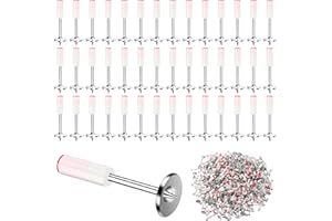 HOCUCHELAND 100 Pièces Mini Clou pour Pistolet à Clou, Cloueur Beton, 7.3mm Clou Beton, Clous Ronds en Acier pour Plafonds, Murs, Plaques D'Acier, Planches de Bois