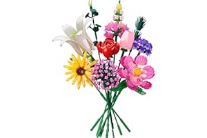 CHERUBFUNZ Set di Costruzione Fiori e Piante, 10 Botanical Collection Flower Piante Artificiali Eterni, Regali per Adulti San Valentino, Festa della Mamma, Ragazze Compleanno, 715 PCS