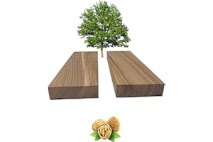 ARMLAZER Bastoncino di noce, bianco di legno di noce, piallato su quattro lati bastone di legno di noce, bianco di legno scuro per il prodotto Fai Da Te (2 pezzi 3x10x30)