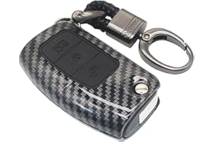 RYE Protective ABS Plastic Cover for Ford Flip Folding Key Fob,3 Buttons Car Key Case with Keychain, Compatible with Ford Fiesta/Focus/Galaxy/Fusion/Mondeo/Kuga-Black