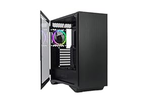 Noua Iron V6 Nero Case PC Gaming ARGB Mid-Tower ATX - Ventola Led ARGB 120 mm - Supporta Radiatori da 360 mm - Pannello Frontale Mesh e Pannello Laterale in Vetro Temperato Chiusura Magnetica