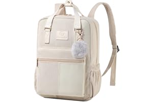 Makukke Sac à Dos Femme, Sac à Dos en Velours Côtelé Sac Antivol Sac D'école Décontracté Sac de Ville, pour L'école Décontractée au Quotidien