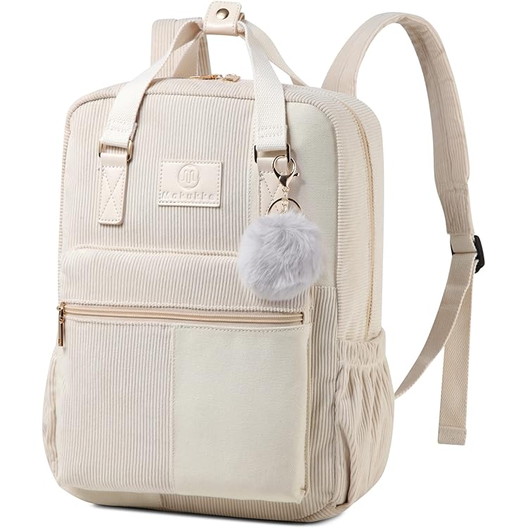 VX VONXURY Rugzak heren dames, corduroy kinderrugzak schoolrugzak tiener lichte boekentas voor jongens meisjes vrije tijd college, zwart, 31x14x43 cm