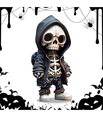 Rosixehird Skelett-Auto Deko – Totenkopf-Ornament Für Armaturenbrett, Halloween & Grusel-Fans