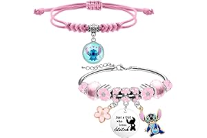 PQKL-PARTY Pulseras Anime, Anime Pulseras Niña , Anime Regalos Joyería Pulsera Acero Inoxidable para Cumpleaños de Niñas