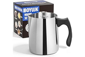 BOYUJK Candle Wax Melting Pot, Wax Melter for Candle Making, 900ML High Volume Dripless Pouring Pitcher Candle Making Pot with Heat-Resistant Handle for Candle Making Crafts in Home Kitchen (900 ml)