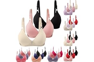 CSWH 3er Pack BHS Damen Ohne Bügel Push Up BH Set Frauen Sexy Bustier Crop Top Sport-BHS Trainings-BH mit verstellbarem für Alltag Yoga Fitness Sport Outdoor